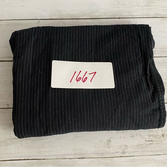 Skully Mens Shirt Black & White Pinstripe Pocketed Pearl Snap Button Down Sz. M - Picture 7 of 7